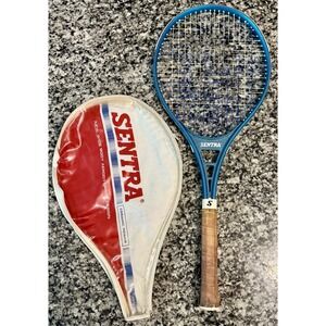 Vintage Sentra Aquilla IX Ceramic Power Tennis Racket w/Case. 1989